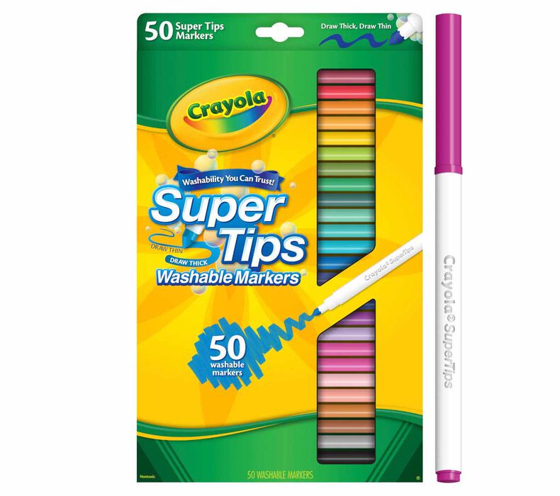 PLUMÓN DELGADO CRAYOLA LAVABLE SUPERTIPS X 50UND