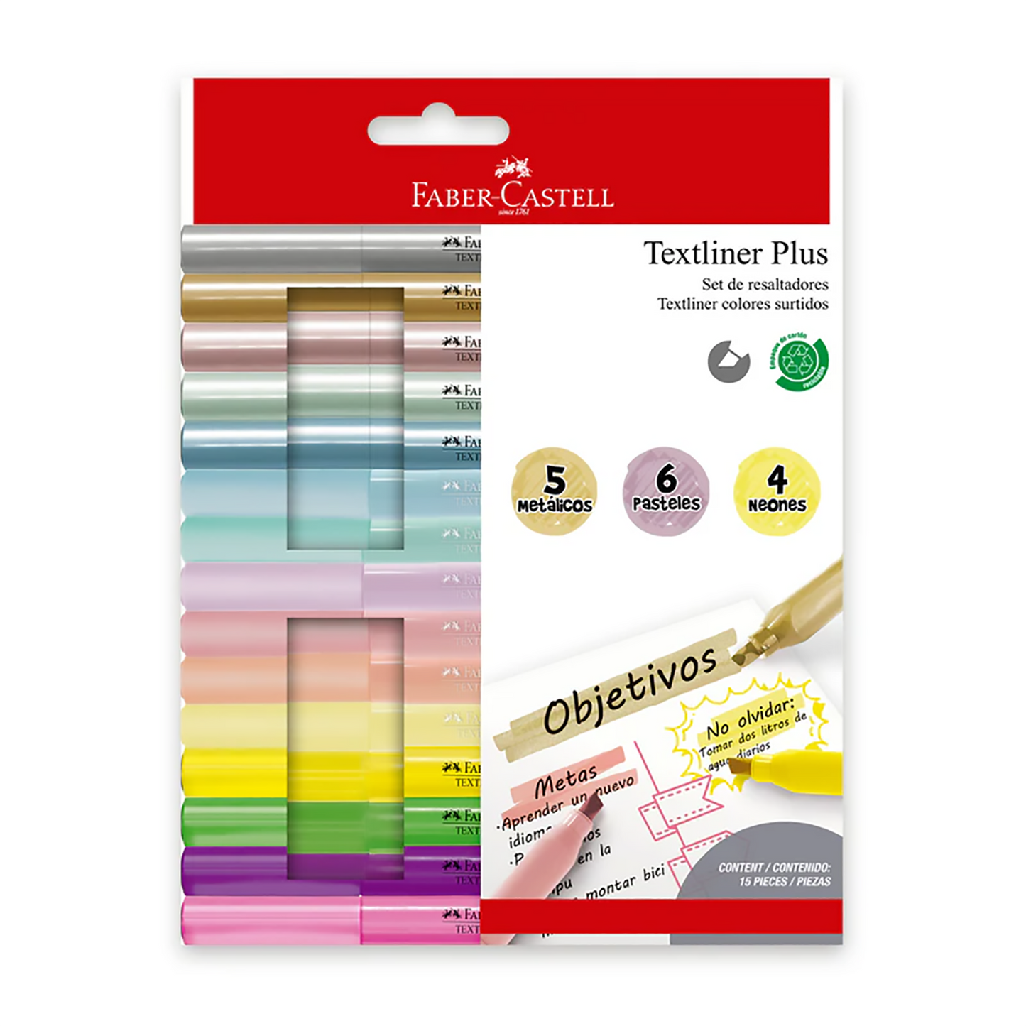 RESALTADOR TEXTLINER PLUS FABER CASTELL X15