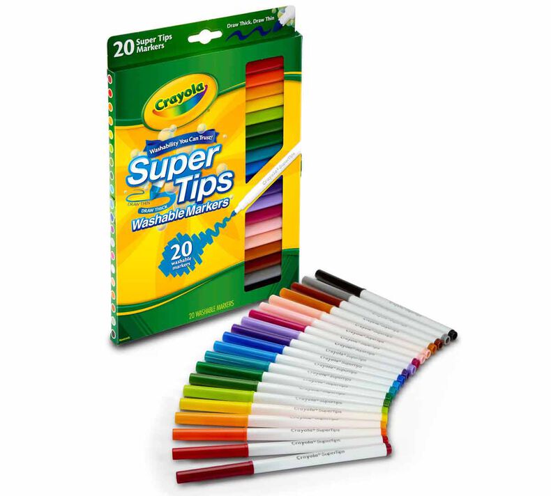 PLUMÓN DELGADO CRAYOLA LAVABLE SUPERTIPS X 20UND